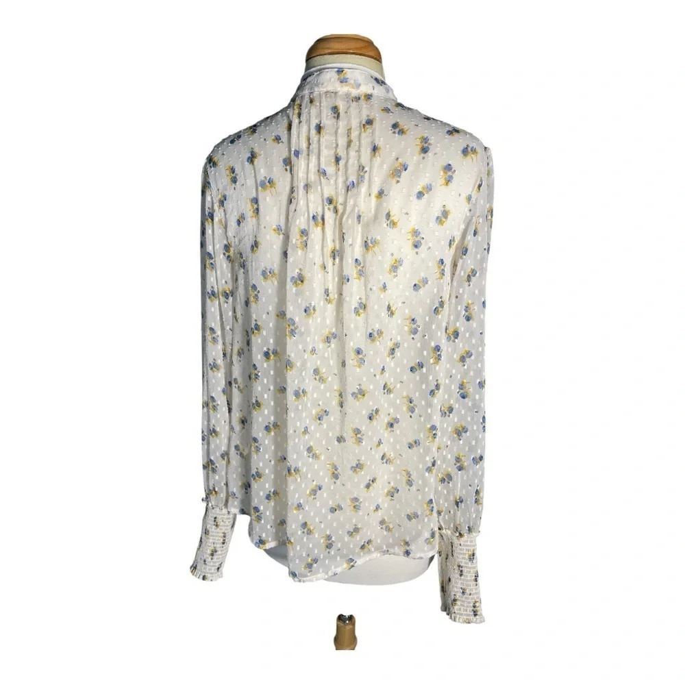 Free People Sheer Flowers in December Blouse
